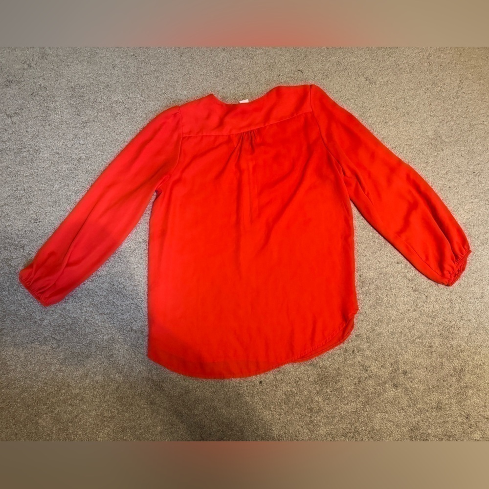 Carmen Red 3/4 sleeve half zip up top size medium‎ - Picture 6 of 8